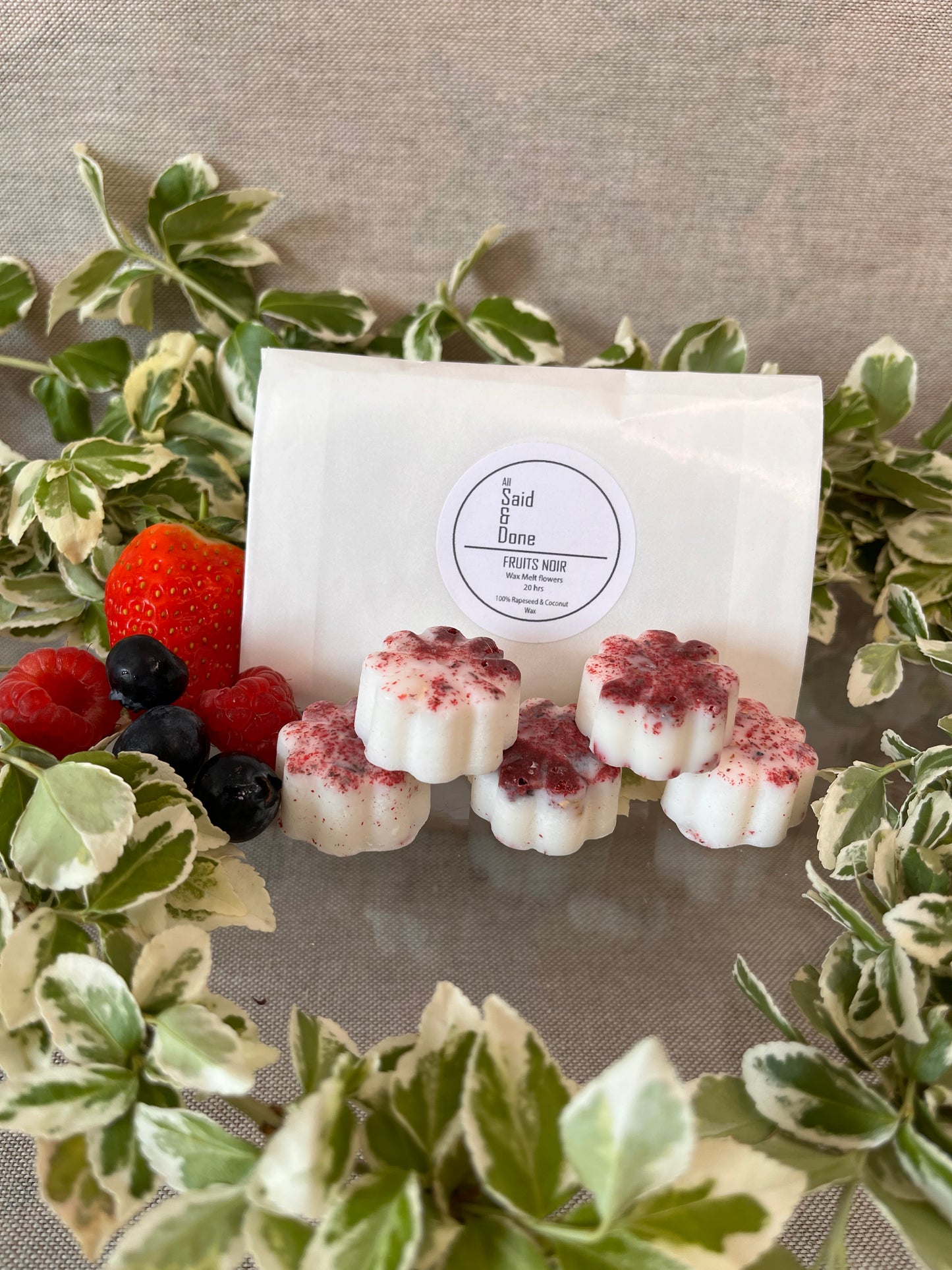 POMEGRANATE & PLUM WAX MELTS - FRUITS NOIR - 6 per pack