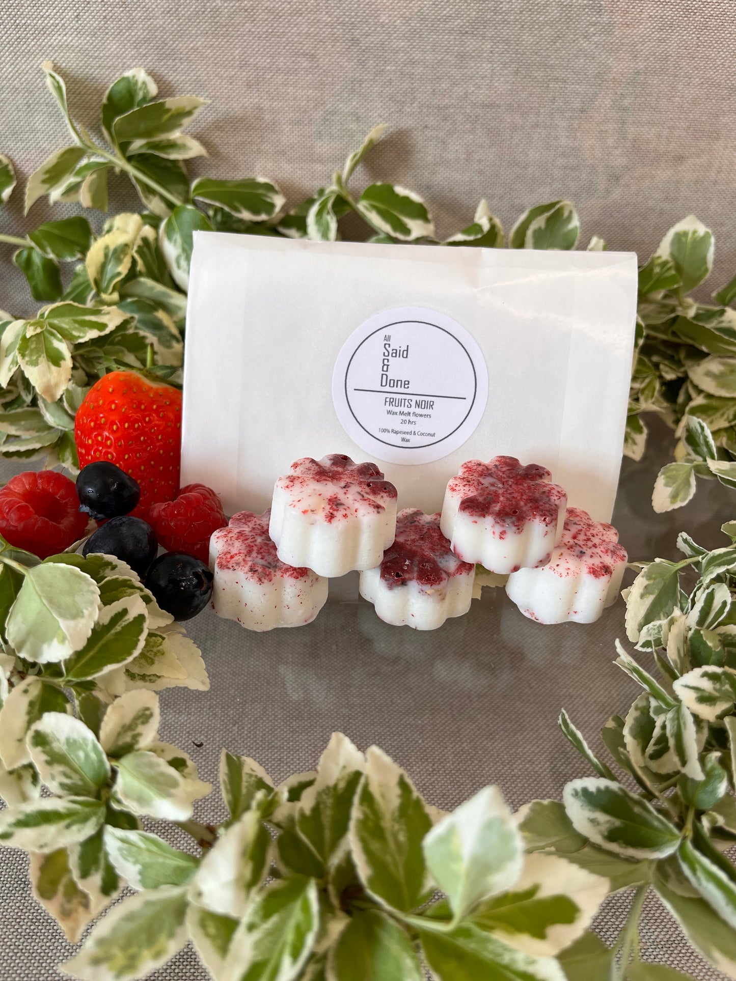 POMEGRANATE & PLUM WAX MELTS - FRUITS NOIR - 6 per pack