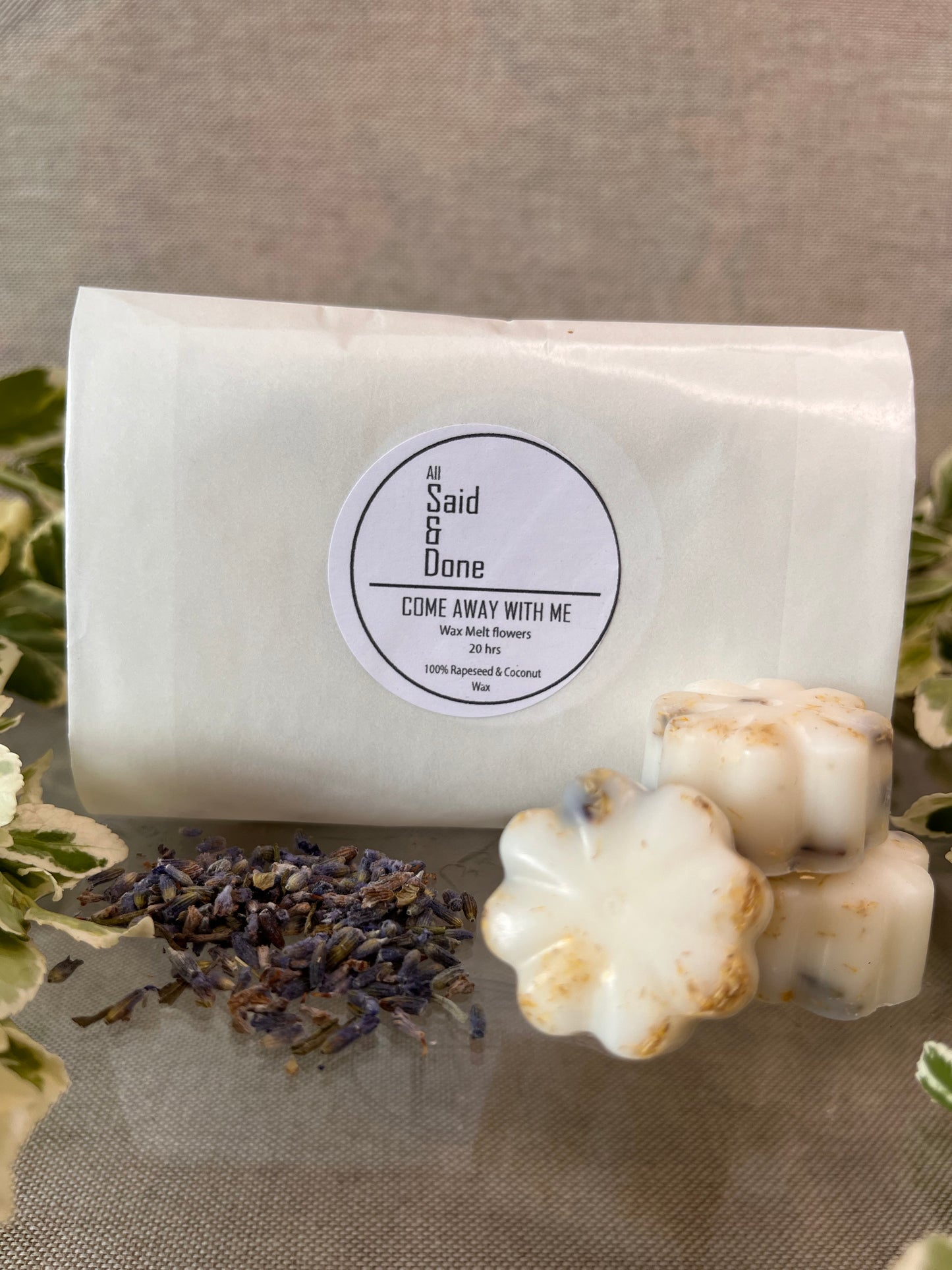 LAVENDER AND NEROLI WAX MELTS - COME AWAY WITH ME - 6 per pack