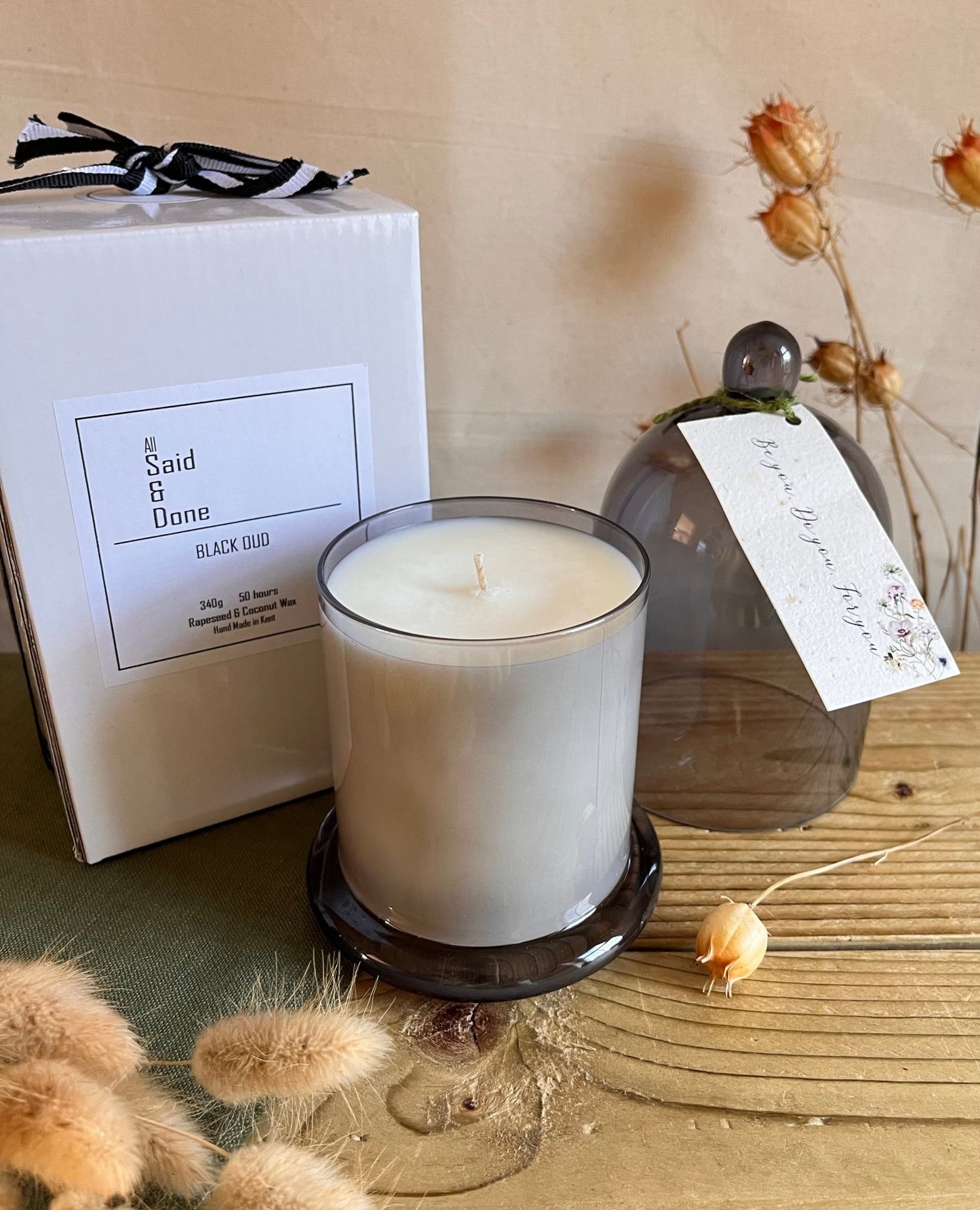 BLACK OUD CLOCHE CANDLE (340G) 50HRS - All Said & Done LTDBLACK OUD CLOCHE CANDLE (340G) 50HRSRapeseed and Coconut wax candleAll Said & Done LTDCLOCHEGREY