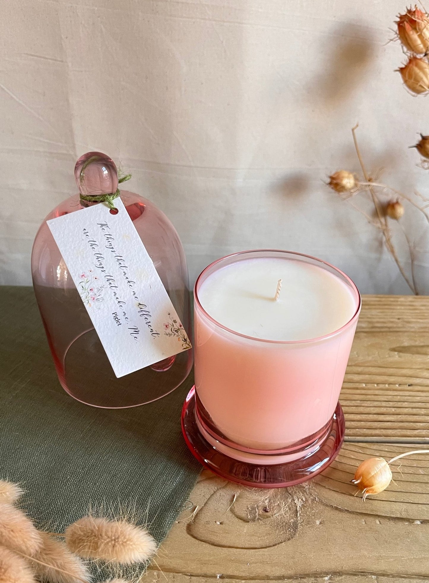 GLASS SLIPPER CLOCHE CANDLE (340G) 50HRS - All Said & Done LTDGLASS SLIPPER CLOCHE CANDLE (340G) 50HRSRapeseed and Coconut wax candleAll Said & Done LTDCLOCHEPINK